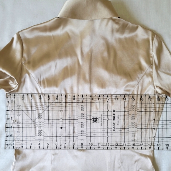 NWOT Vintage Ann Taylor Silk Blouse, Long Sleeve with French Cuff, Size 8 - Picture 8 of 15